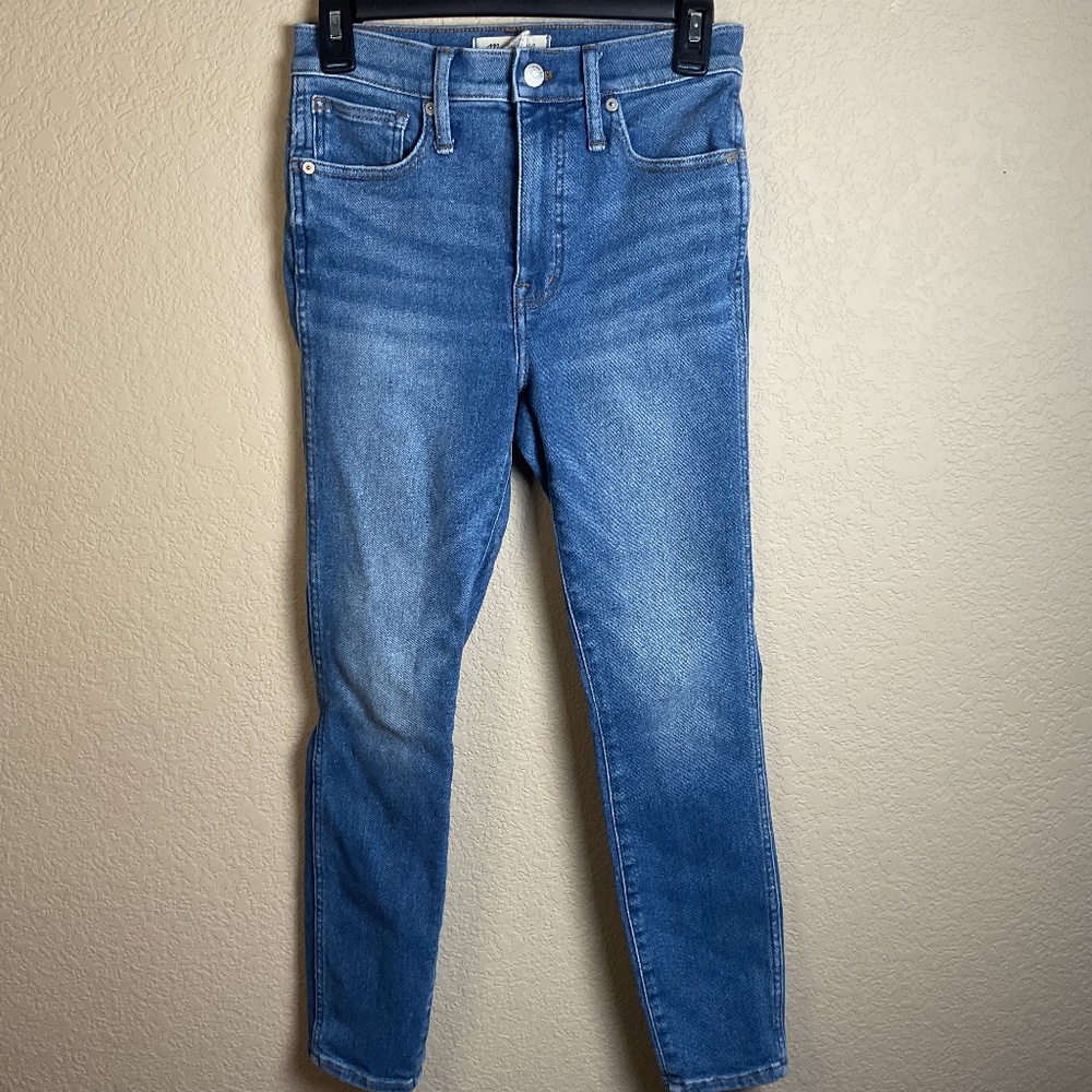 Madewell Womens 25 10" High Rise Skinny Crop Denim Jeans Medium Wash